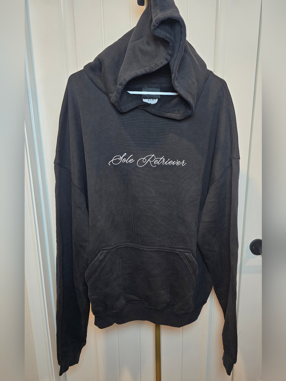 Sole Retriever Black Mens Oversized Hoodie Large